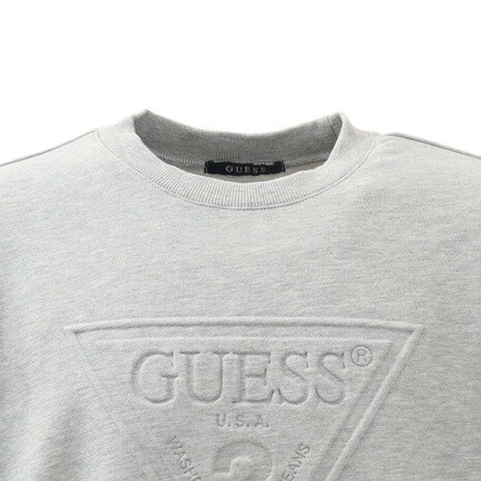 ゲス（GUESS）（メンズ）Emboss Triangle ロゴスウェットレーナー ML3K8443KMGY