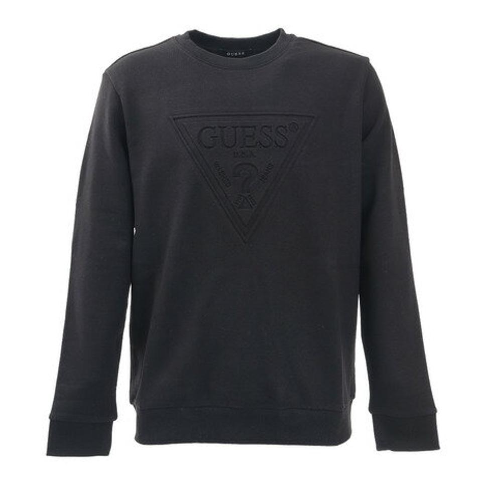 ゲス(GUESS) Emboss Triangle ロゴスウェットレーナー ML3K8443KBLK (メンズ)