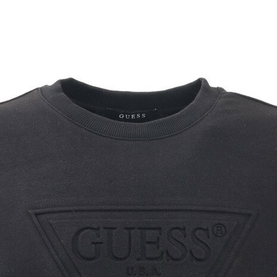 ゲス(GUESS) Emboss Triangle ロゴスウェットレーナー ML3K8443KBLK (メンズ)