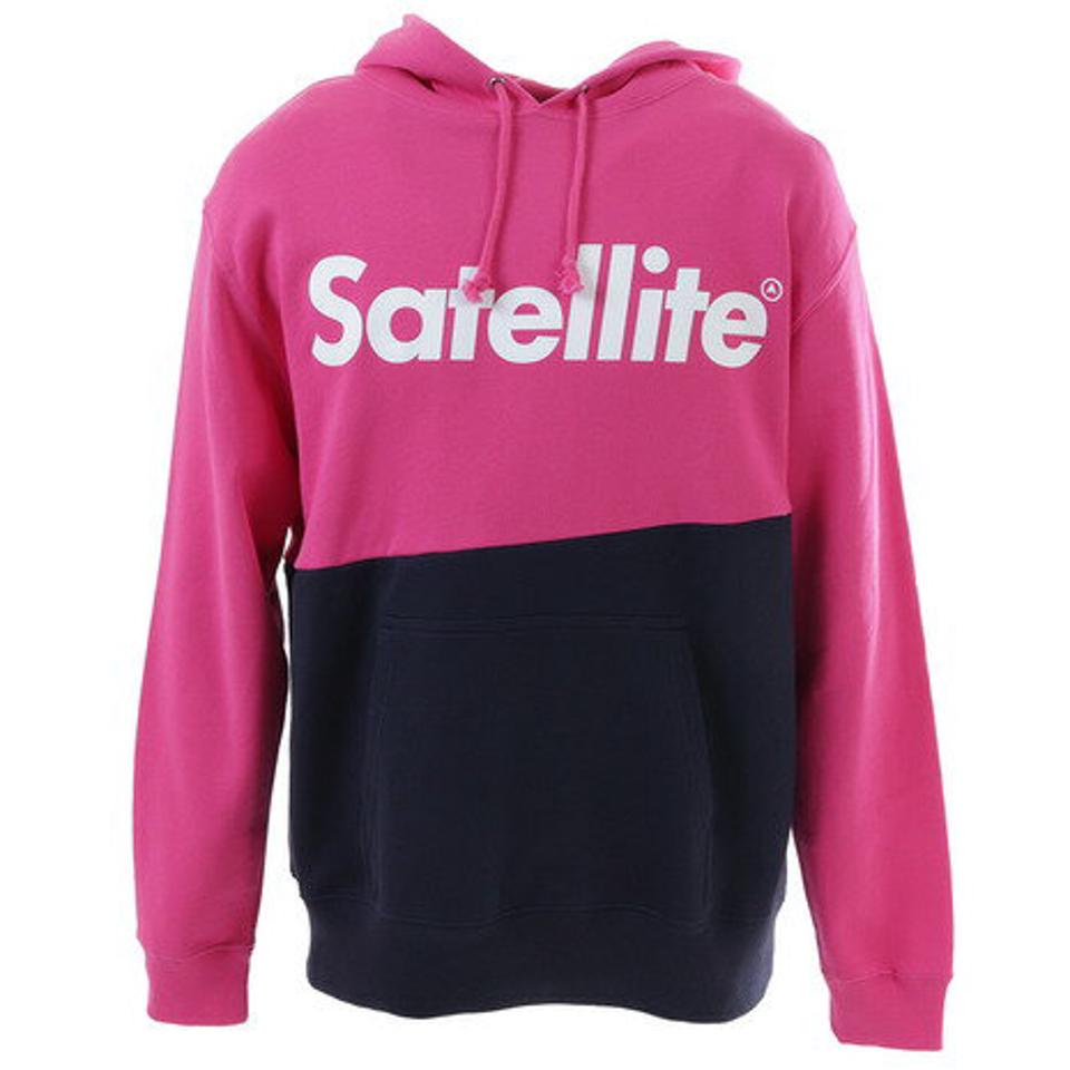 サテライト（Satellite）（メンズ、レディース）バドミントン ウェア 2トーン フーディトパーカー ST2HP PINK/NAVY