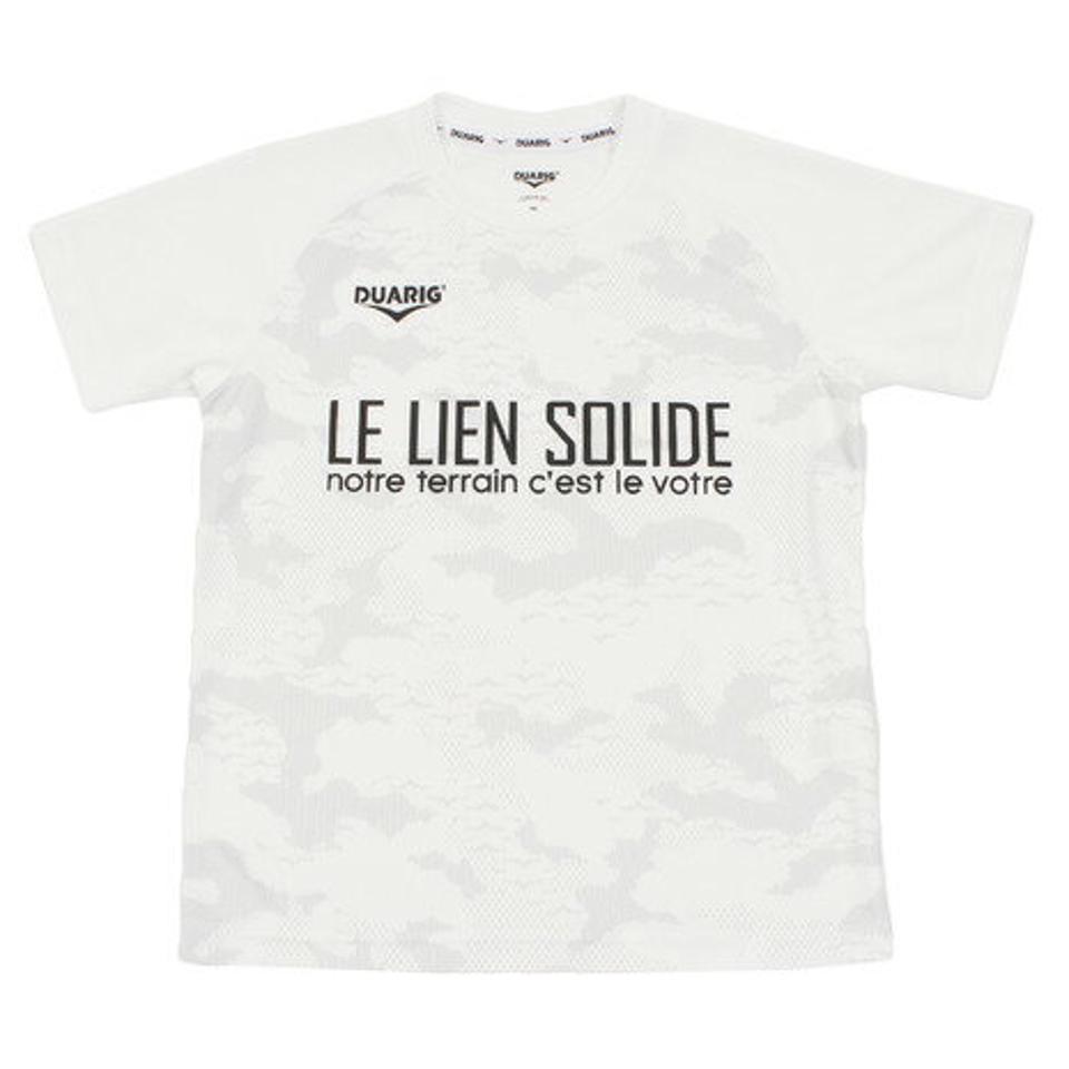 デュアリグ(DUARIG) サッカー ウェア 半袖 ジュニア ドライプラス (吸汗速乾) カモ昇華 プラクティスシャツ 742D9HD7220 WHT (キッズ)