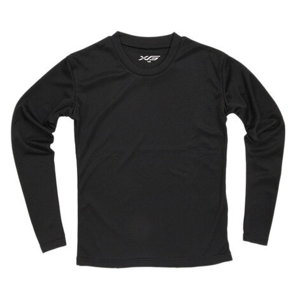 【ポイント15倍】エックスティーエス(XTS) 野球 アンダーシャツ ジュニア シャインブロック 長袖 インナー シャツ 724G6CD3920 黒 (キッズ)
