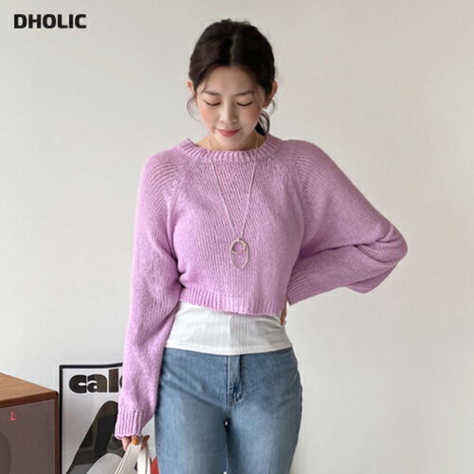 2WAYレースアップクロップドニット・全5色・t66890 レディース 【tops】韓国ファッション トップス ニット 大人 長袖 レースアップ クロップド丈 カラーニット シアー シンプル フェミニン カジュアル 春 秋