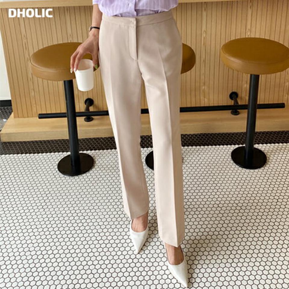 センタープレスストレートスラックス・全2色・b66911 レディース 【pt】韓国ファッション ボトムス ロング ロングパンツ スラックスパンツ スラックス センタープレス ストレート 無地 シンプル フェミニン 春 秋