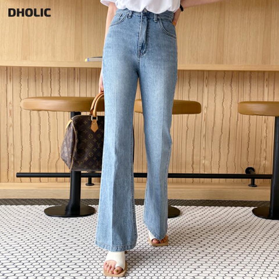 ハイウエストセンタープレスフレアデニムパンツ・全1色・t66906 レディース 【pt】韓国ファッション ボトムス ロング ロングパンツ デニム デニムパンツ ハイウエスト センタープレス フレア シンプル カジュアル 春 秋