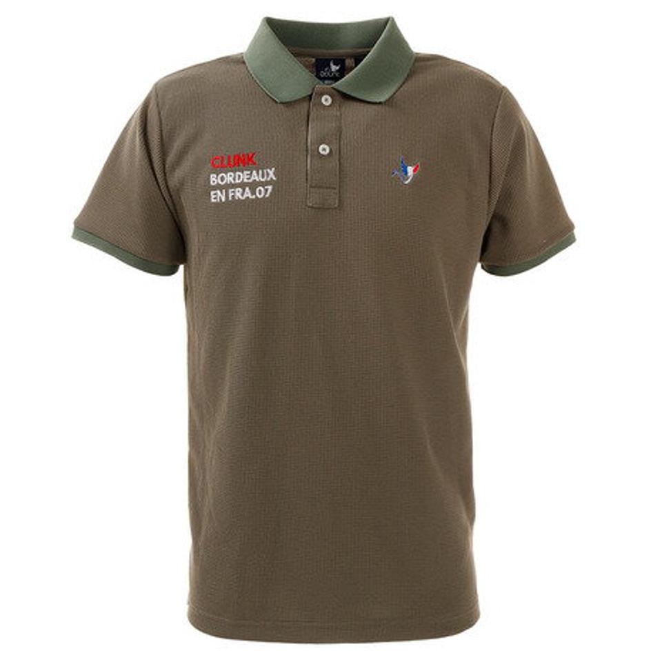 クランク(CLUNK) ゴルフウェア ワッフルロゴ ポロシャツ CL5HTG61 KHK (メンズ)