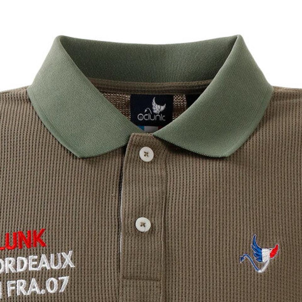 クランク(CLUNK) ゴルフウェア ワッフルロゴ ポロシャツ CL5HTG61 KHK (メンズ)