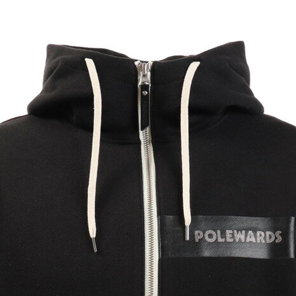 POLEWARDS（メンズ）パーカー メンズ トレーナー スウェット ジップパーカー メンズ PW22JM14 BLK