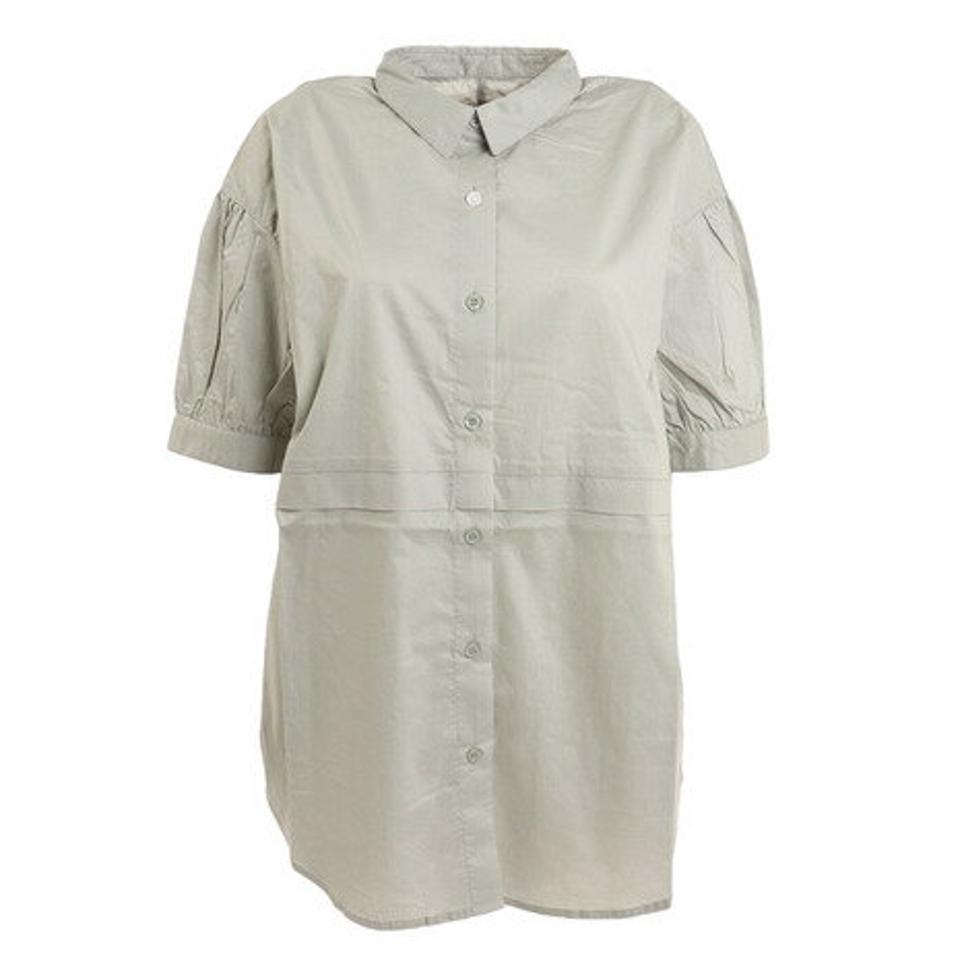 【ポイント10倍】エルケクス(ELKEX) ケープ カラー シャツ EKL2SP4208 GRN (レディース)