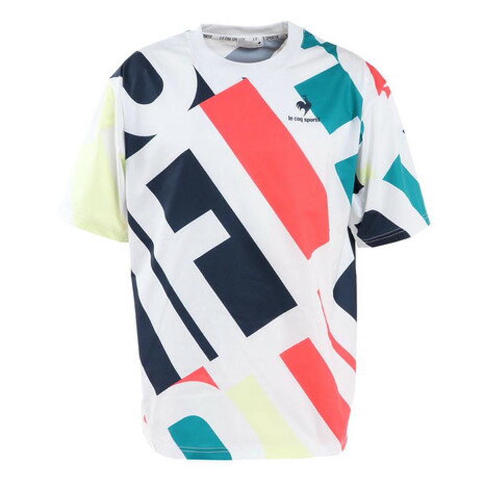 【5点以上で10％OFFクーポン！8/11まで】ルコック スポルティフ（Lecoq Sportif） ドライ 速乾 UV ハイパーヘリックスショートスリーブシャツ QMMTJA06 MLT （メンズ）