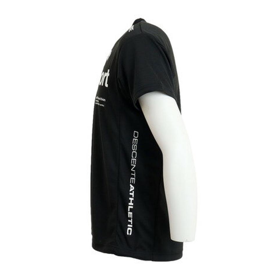 デサント（DESCENTE） ドライ 速乾 UV クール SUNSCREEN ヘザー半袖シャツ DMMTJA51 BKM （メンズ）