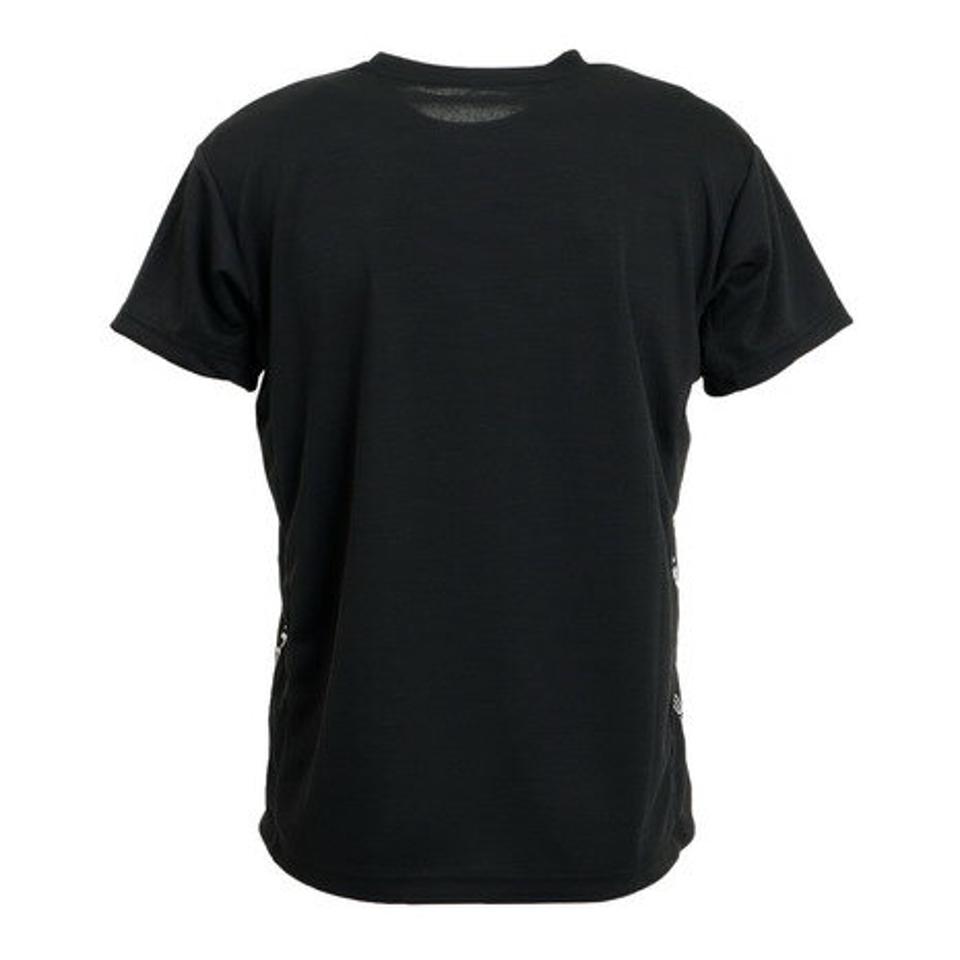 デサント（DESCENTE） ドライ 速乾 UV クール SUNSCREEN ヘザー半袖シャツ DMMTJA51 BKM （メンズ）