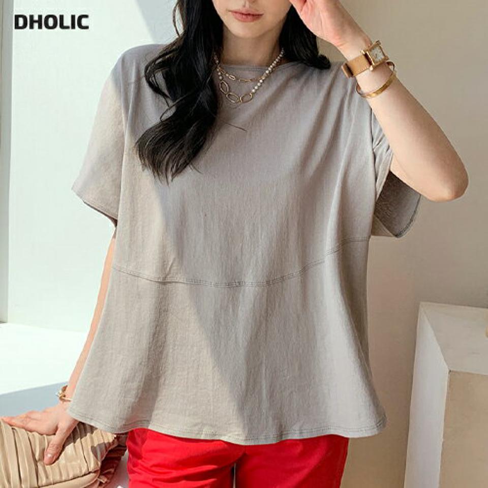 【スーパーセール特価】バックツイストスリットTシャツ・全4色・b72087 レディース 【tops】トップス Tシャツ 半袖 ハーフスリーブ 単色 無地 シンプル ベーシック スリット バックシャン カジュアル ラフ 春 夏 韓国ファッション ハイホリHIHOLLI