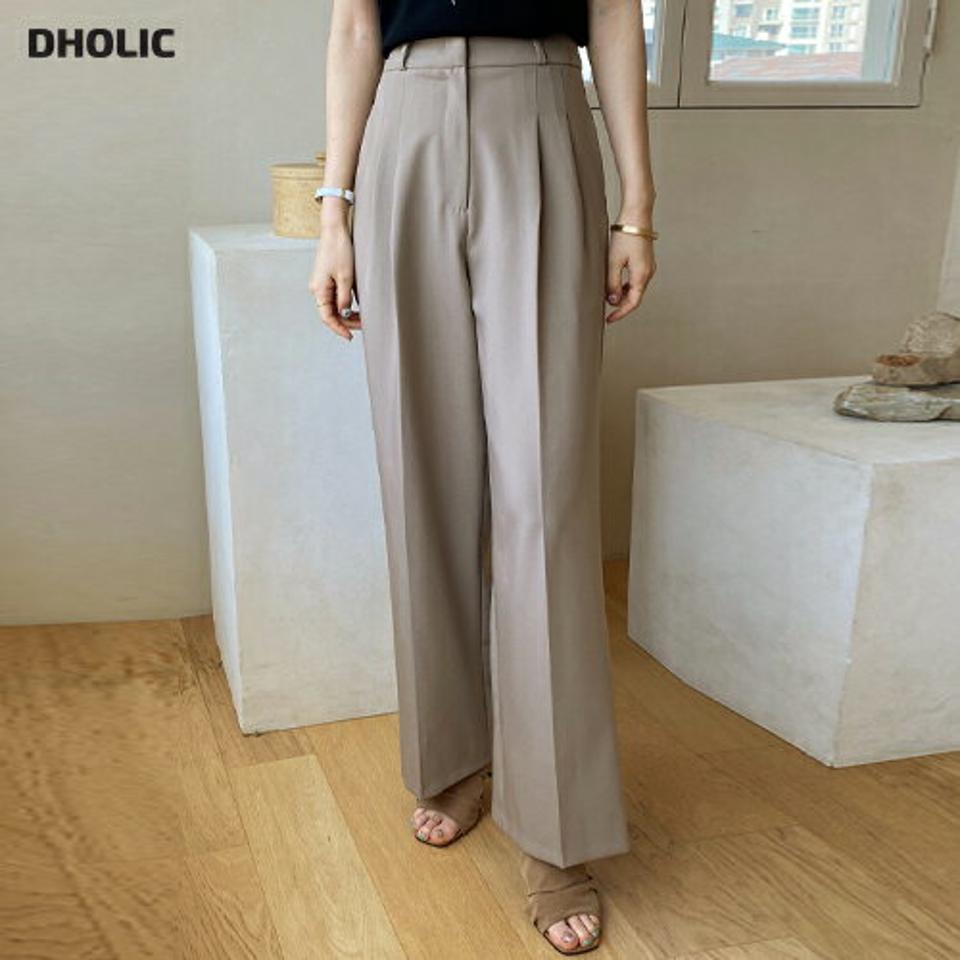 ツータックワイドスラックス・全4色・t72057 レディース 【pt】スラックス パンツ ズボン ロングパンツ ワイドパンツ 単色 無地 シンプル ベーシック 大人 きれいめ オフィスカジュアル 学校行事 春 秋 韓国ファッション ハイホリHIHOLLI