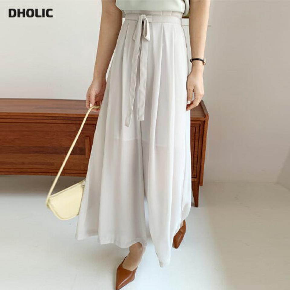 リボンツータックフレアパンツ・全3色・b66505 レディース 【pt】韓国ファッション ボトムス ロング ロングパンツ リボン ツータック フレアパンツ ハイウエスト 無地 シンプル フェミニン カジュアル 春 秋