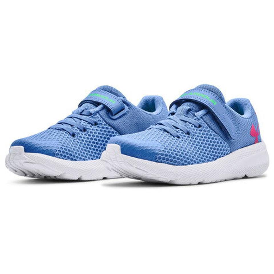 【まとめ買いクーポン対象 11/21 20:00〜11/27 23:59】アンダーアーマー(UNDER ARMOUR)(キッズ)ジュニアスポーツシューズ ベルクロ ベルト付き スニーカー パスート2 AC ビッグロゴ 3024488 400