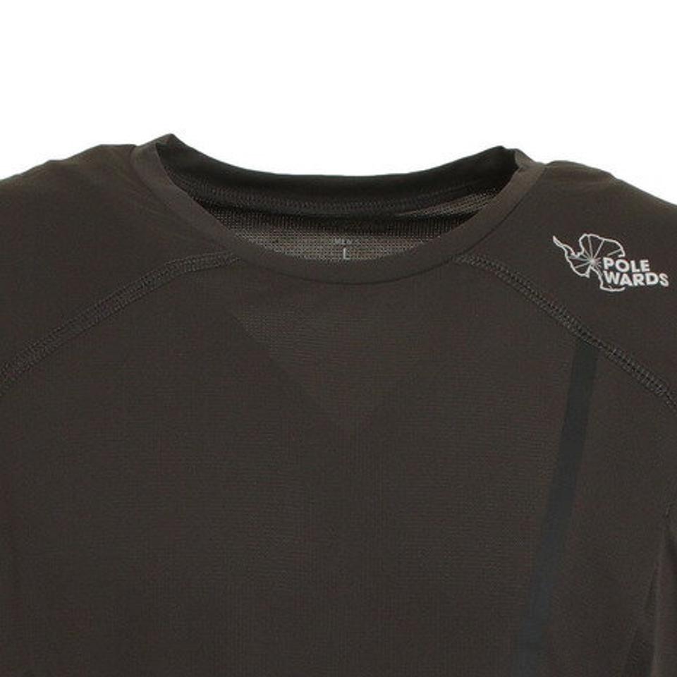 POLEWARDS（メンズ）ランニング SWicking ノースリーブシャツ PW2HJA21 BLK..