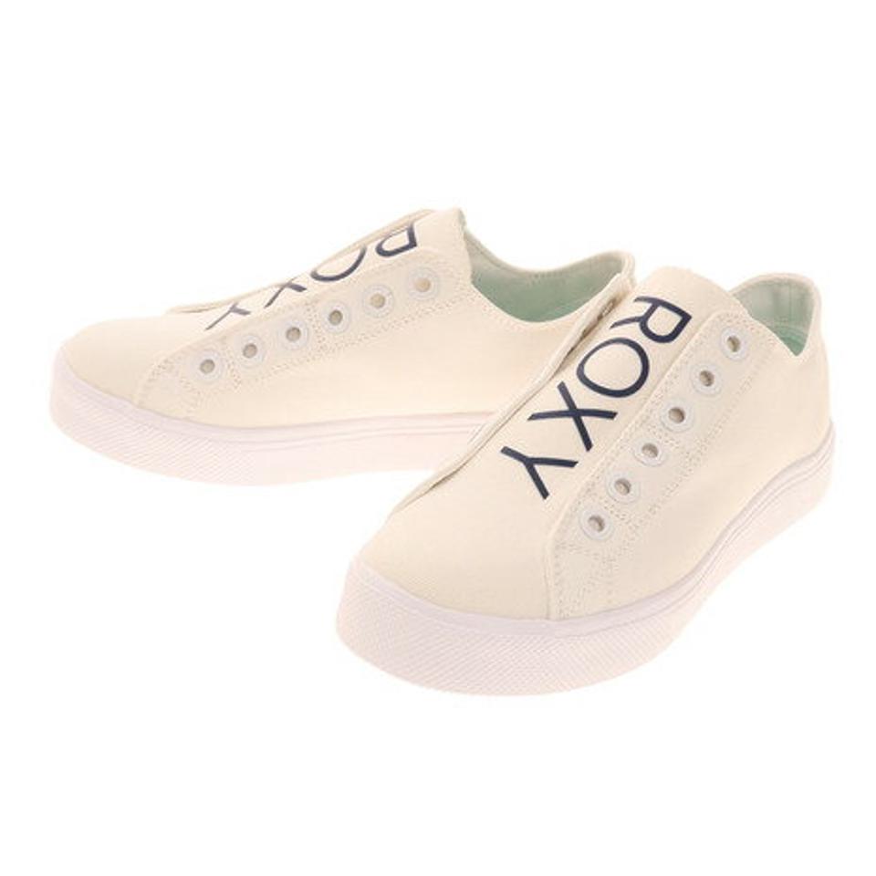 ロキシー(ROXY)(レディース)レディース スニーカー キャンパス地 スリッポン 白 ライトアップキャンパス LIGHT UP CANVAS ホワイト 21SPRFT211404WHT