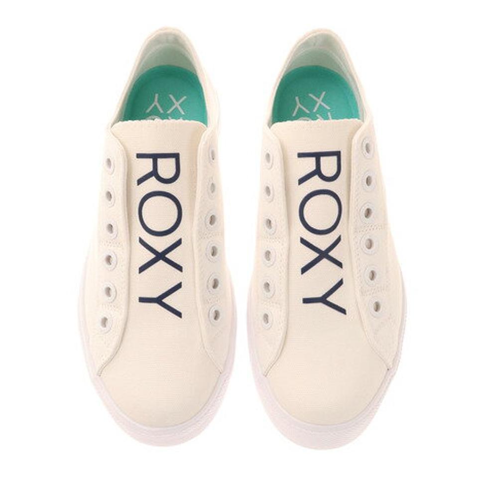 ロキシー(ROXY)(レディース)レディース スニーカー キャンパス地 スリッポン 白 ライトアップキャンパス LIGHT UP CANVAS ホワイト 21SPRFT211404WHT
