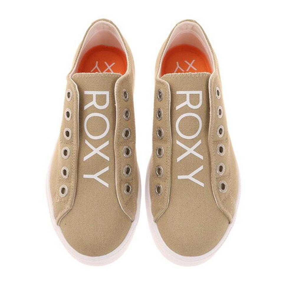 ロキシー(ROXY)(レディース)スニーカー キャンパス地 スリッポン キャメル ライトアップキャンパス LIGHT UP CAAS 21SPRFT211404