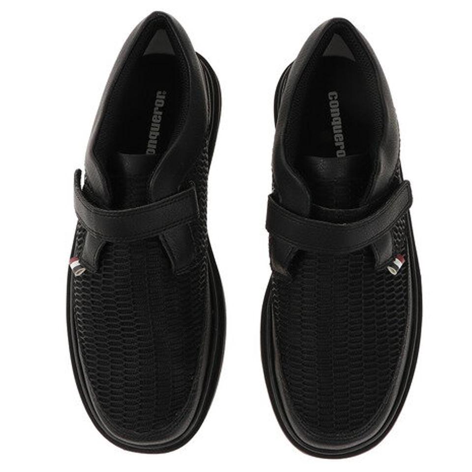 【7/5 24h限定 エントリー＆対象3店舗買い回りで最大P10倍！】コンカラー（conqueror）（メンズ）カジュアルシューズ フリスキー FRISKY BLACK