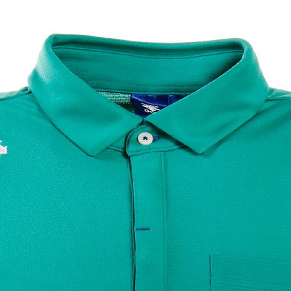 デサントゴルフ（DESCENTEGOLF） ゴルフ ポロシャツ メンズ ライジングプリントシャドーボーダーシャツ DGMPJA34-GR00 （メンズ）