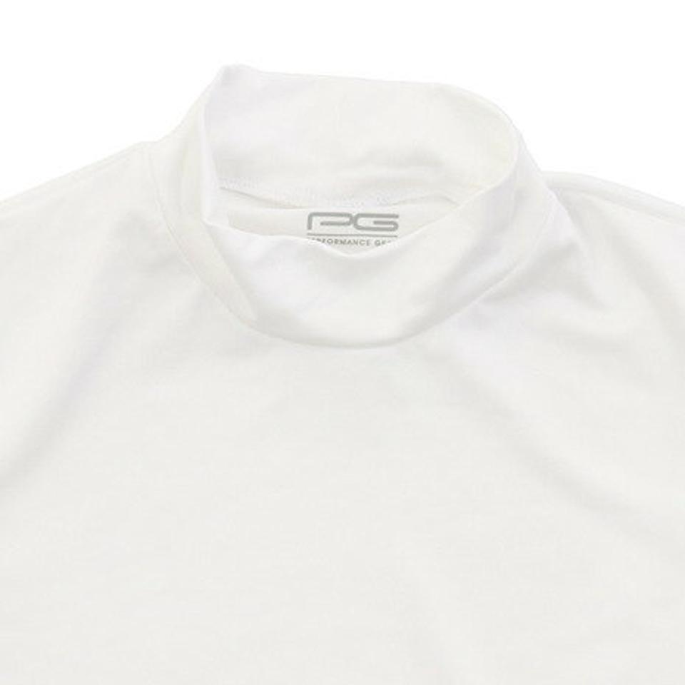 パフォーマンスギア（PG）（メンズ）サッカー ウェア メンズ ストレッチハイネック半袖シャツ 741PG9ES4524 WHT インナー アンダーシャツ