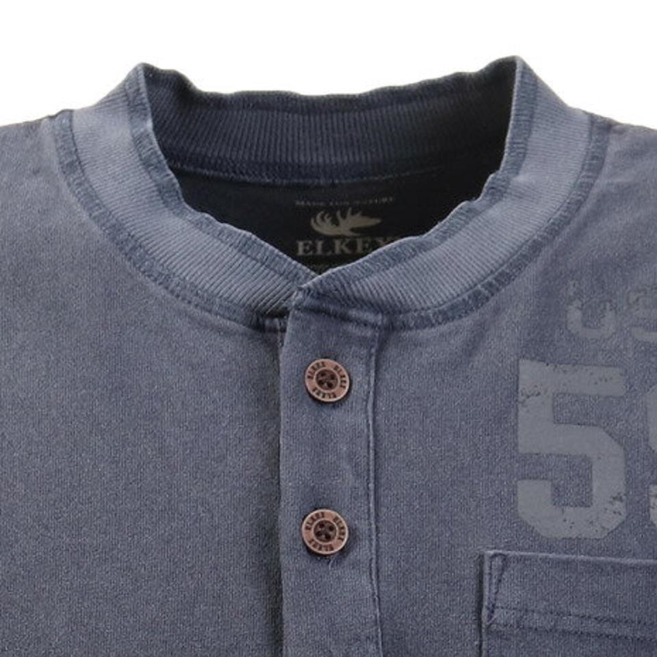 エルケクス（ELKEX） GARMENT DYED ヘンリーネックシャツ 881EK0SD3294NVY 半袖 オンライン価格 （メンズ）