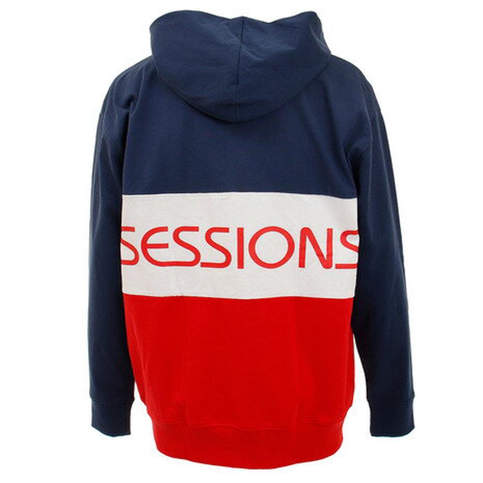 セッションズ（SESSIONS） ブロック パーカー 長袖 207114 NV/RD （メンズ）