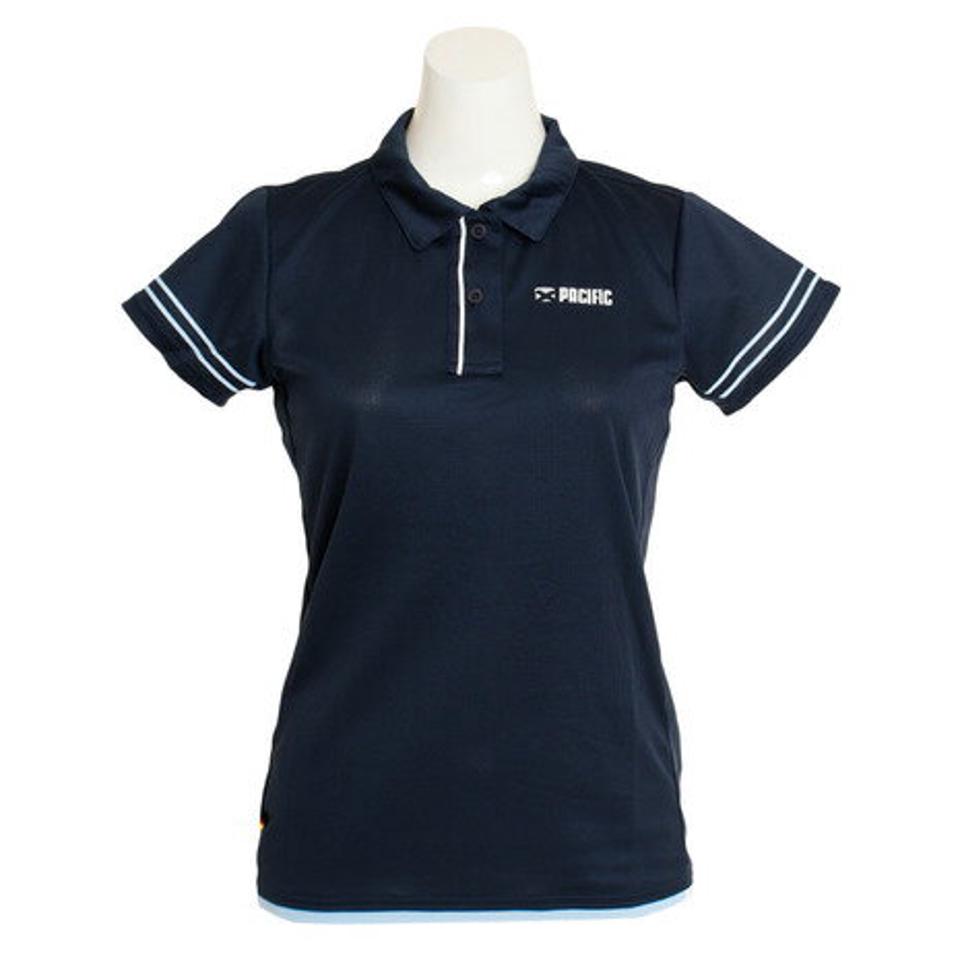 パシフィック（PACIFIC） テニス ドライプラス ポロシャツ PT19FW463 NVY （レディース）