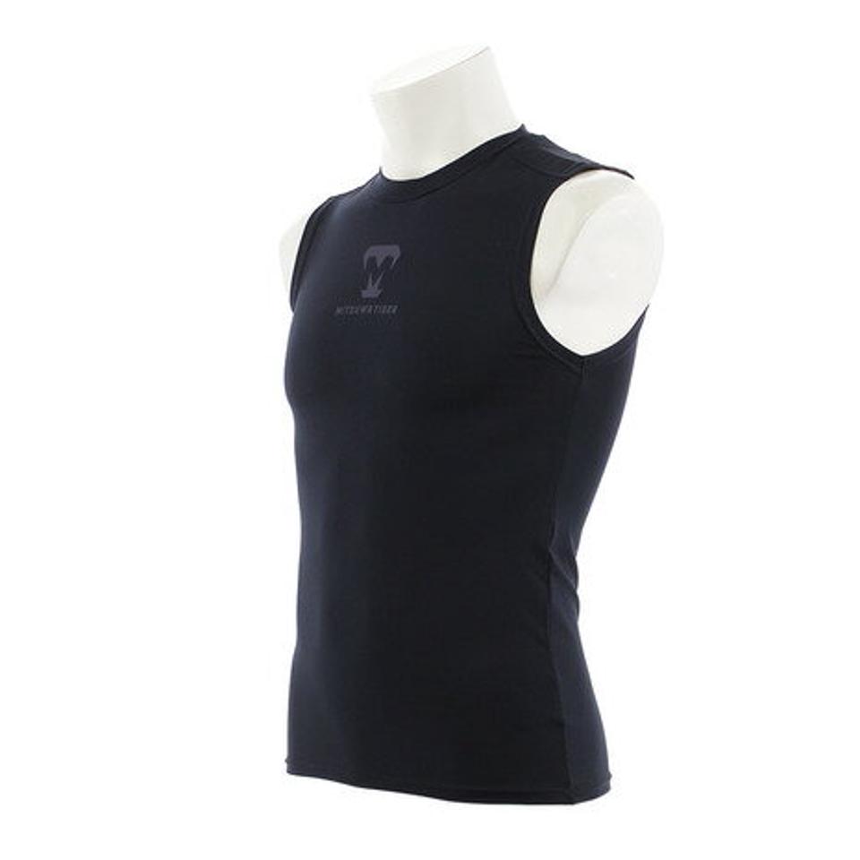 【ポイント15倍】美津和タイガー（mitsuwa-tiger） 野球 アンダーシャツ ノースリーブ (袖なし) コンプレッションラウンドネックSL UWMTKS-061-048 （メンズ）