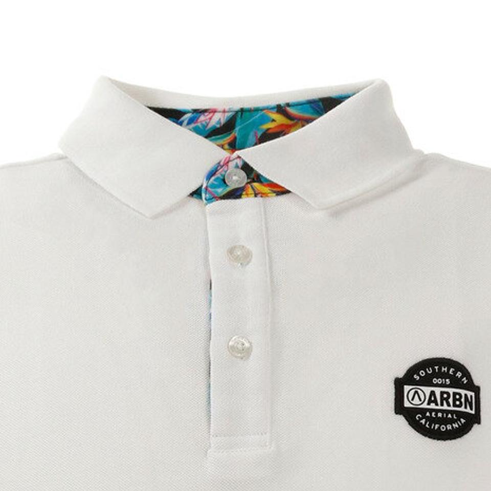 エアボーン(ARBN) ボタニカル 半袖ポロシャツ ABO9AW1286 WHT (メンズ)