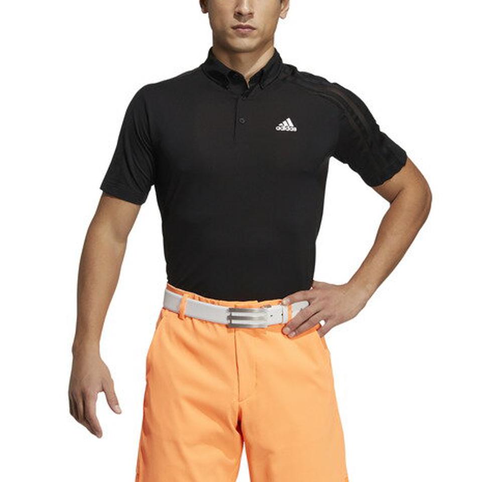 アディダス（adidas） ゴルフウェア HEAT.RDY 半袖ボタンダウンシャツ 23290-GM3617 BK （メンズ）