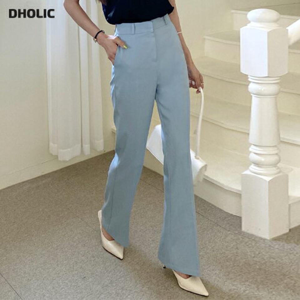 ロングセミフレアスラックス・全3色・t66930 レディース 【pt】韓国ファッション ボトムス ロング ロングパンツ スラックスパンツ スラックス セミフレア センタープレス 無地 シンプル フェミニン カラーパンツ カジュアル 春 秋