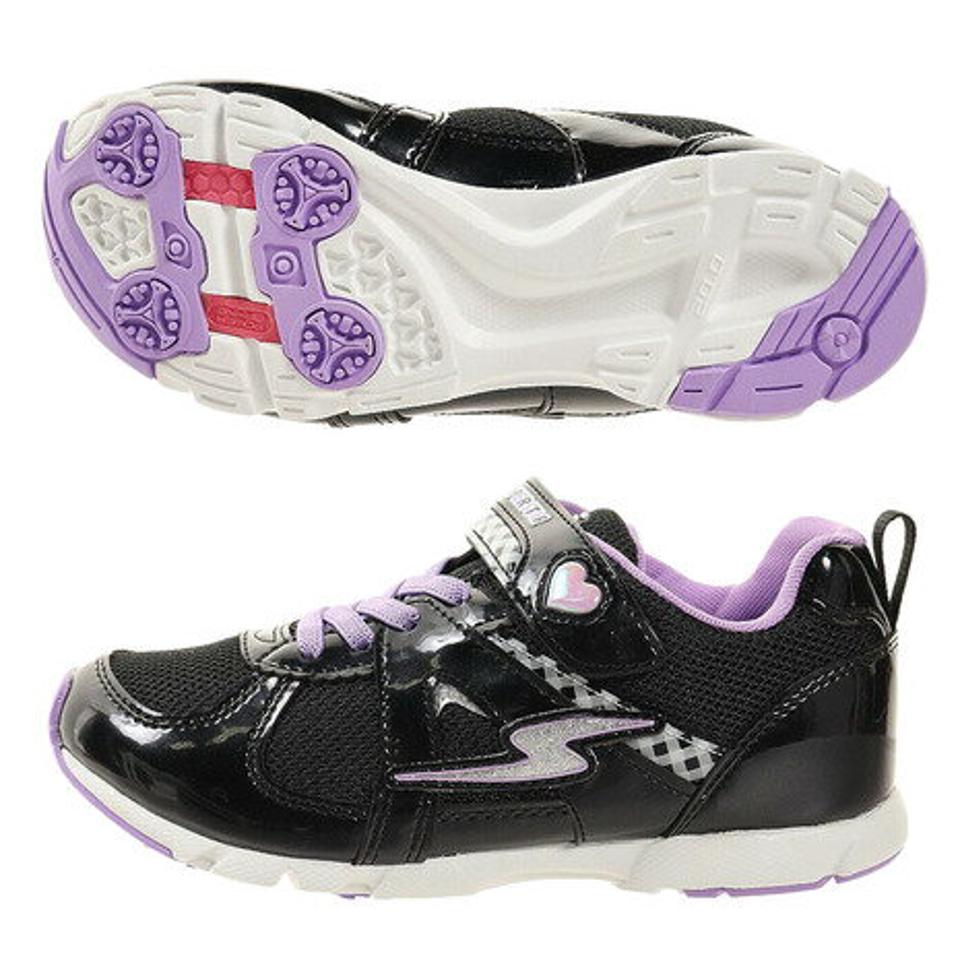 ムーンスター（MoonStar）（キッズ） ジュニア シューズ スニーカー スーパースター ブラックパープル ミント