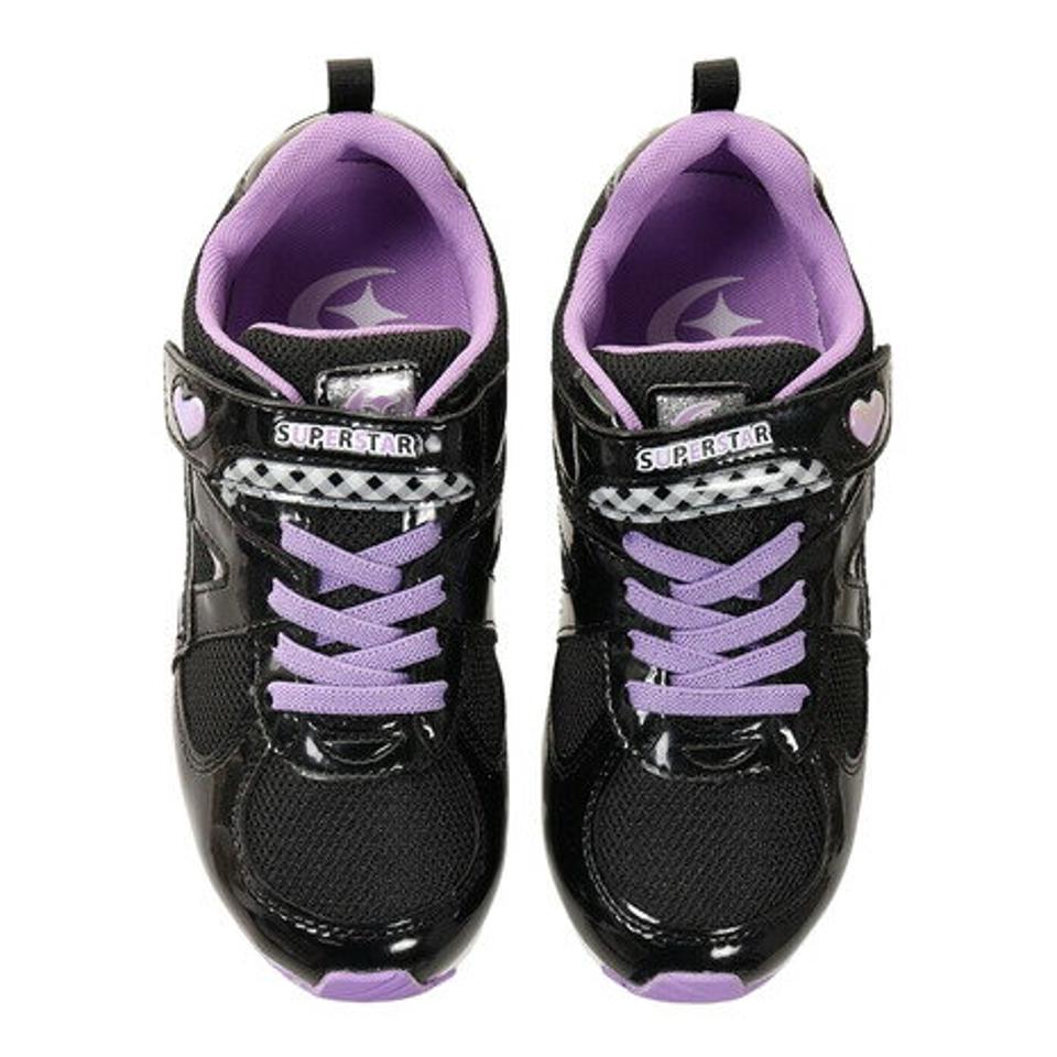 ムーンスター（MoonStar）（キッズ） ジュニア シューズ スニーカー スーパースター ブラックパープル ミント