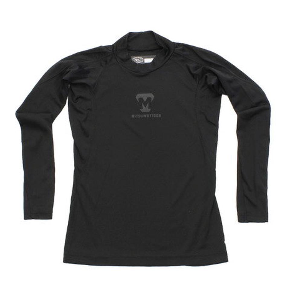 美津和タイガー(mitsuwa-tiger) 野球 アンダーシャツ ジュニア RT ジュニア長袖ハイネック インナー シャツ UWRJDYS-001 黒 (キッズ)