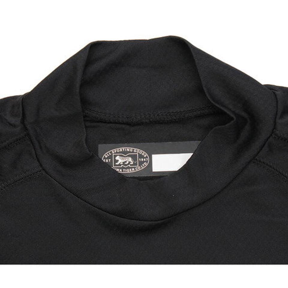 美津和タイガー(mitsuwa-tiger) 野球 アンダーシャツ ジュニア RT ジュニア長袖ハイネック インナー シャツ UWRJDYS-001 黒 (キッズ)