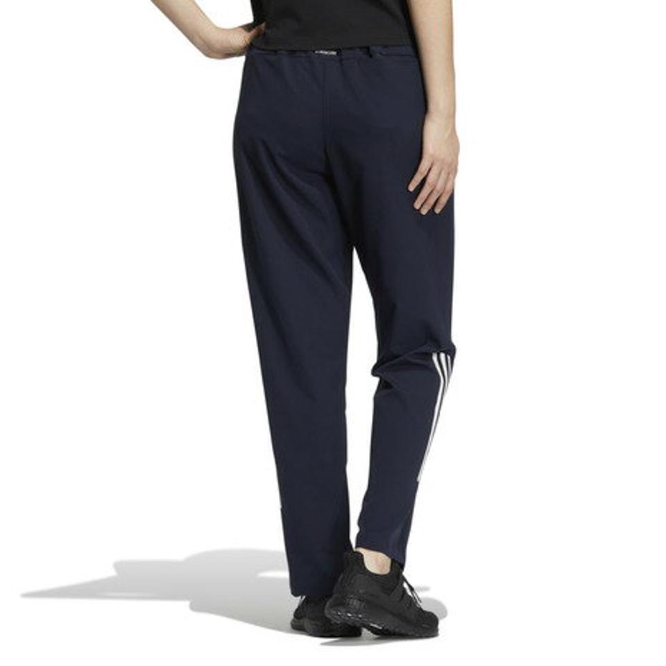 アディダス（adidas）（レディース）ルーズフィット カラーブロック ウーブンパンツ QH841- ネイビー