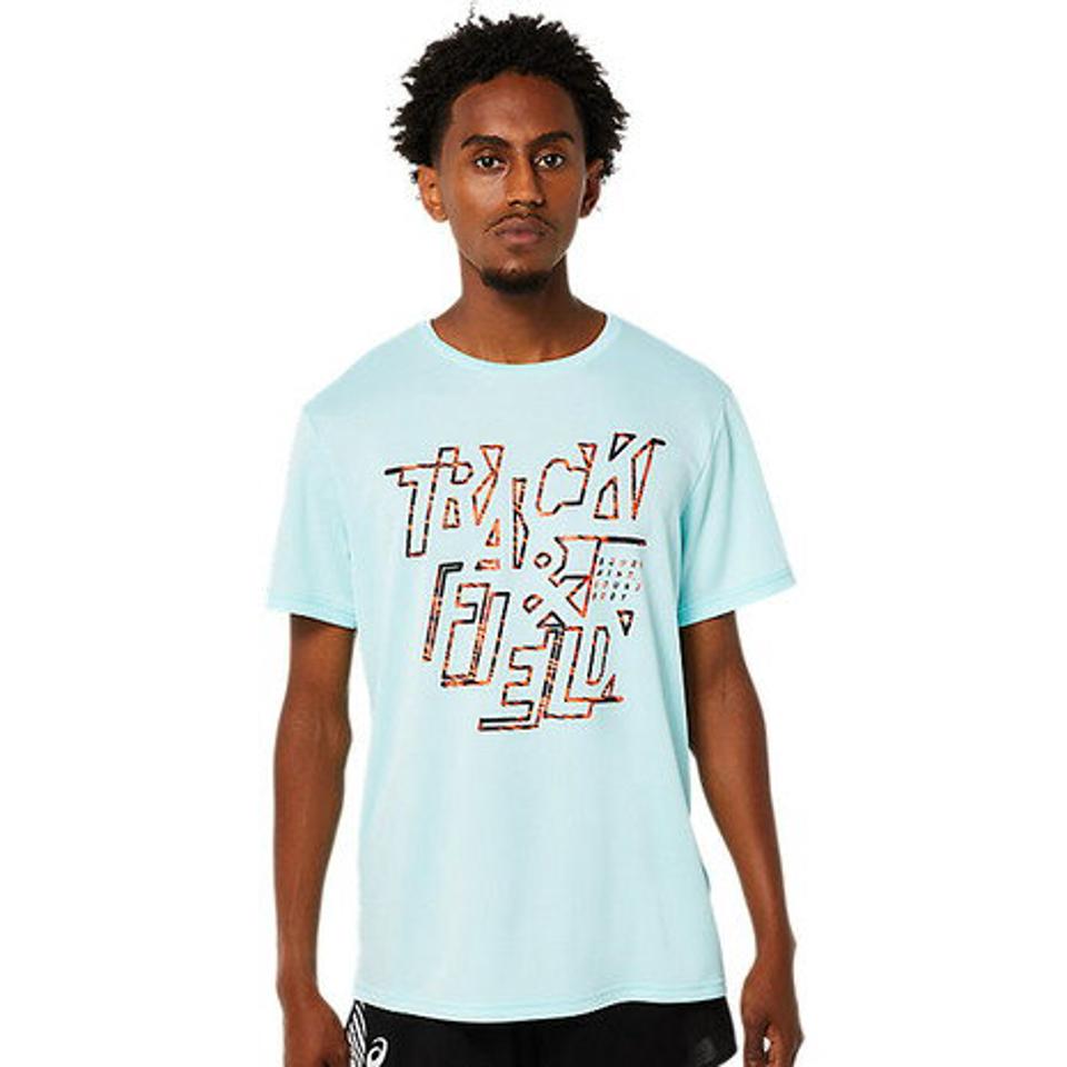 アシックス(ASICS) 陸上ウェア シャツ プリント半袖シャツ 2091A533.405 (メンズ)