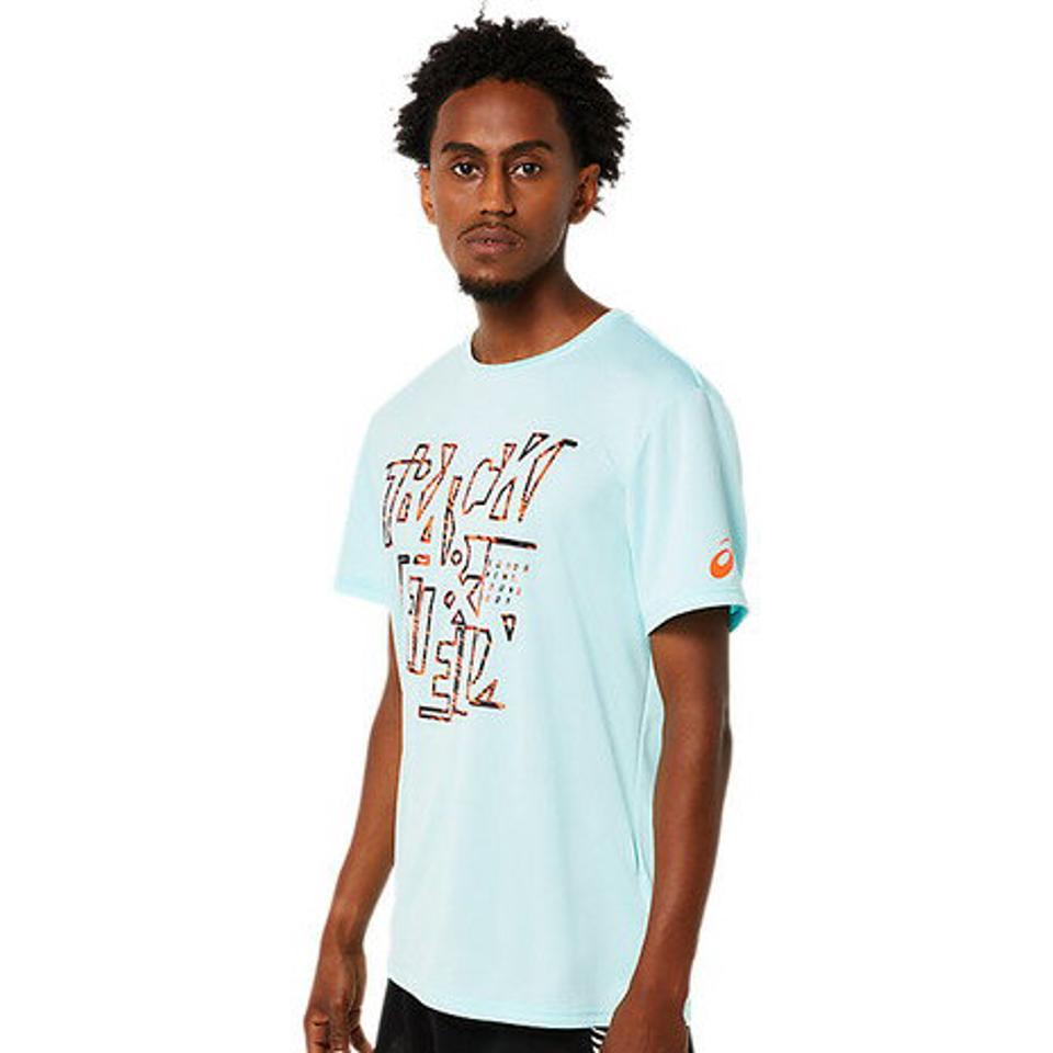 アシックス(ASICS) 陸上ウェア シャツ プリント半袖シャツ 2091A533.405 (メンズ)