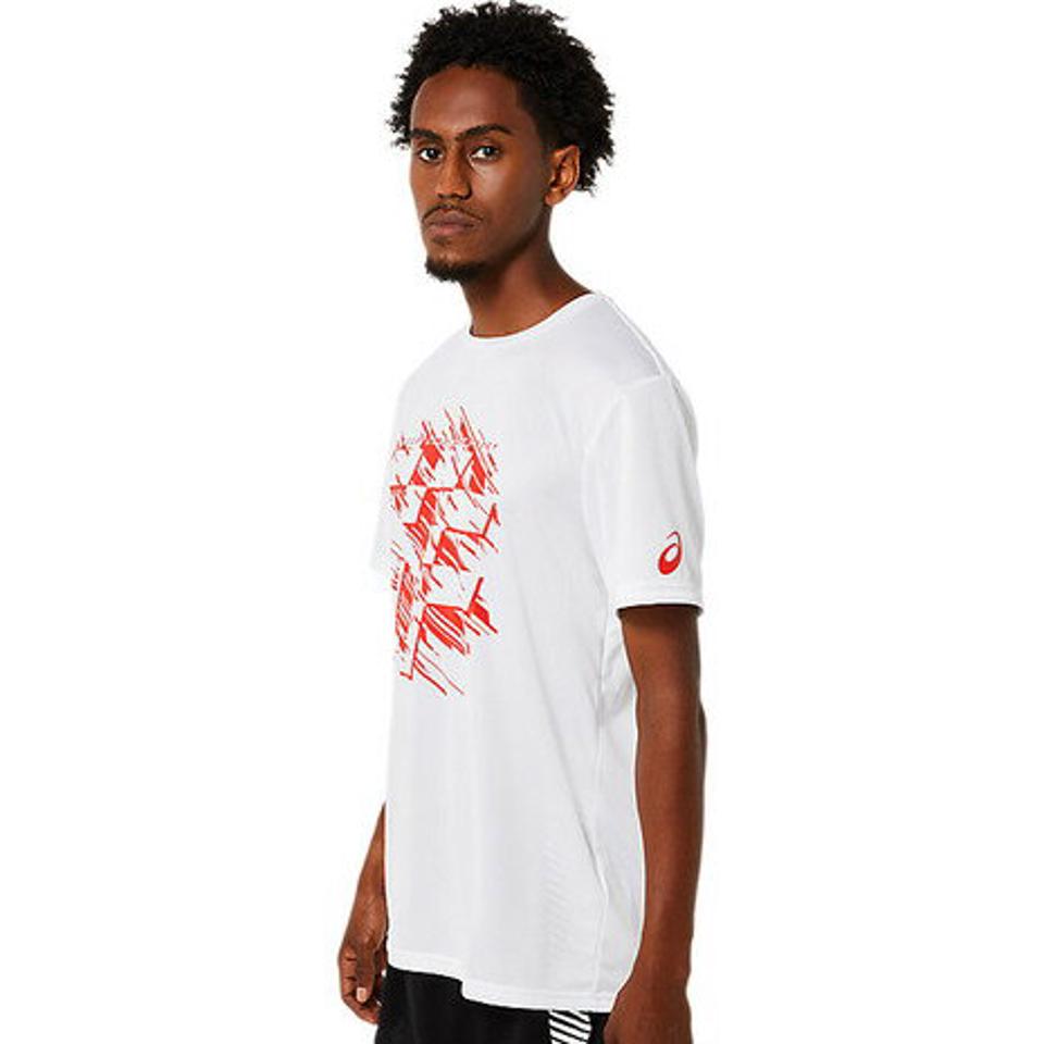 アシックス(ASICS)(メンズ) 陸上ウェア シャツ プリント半袖シャツ 2091A532