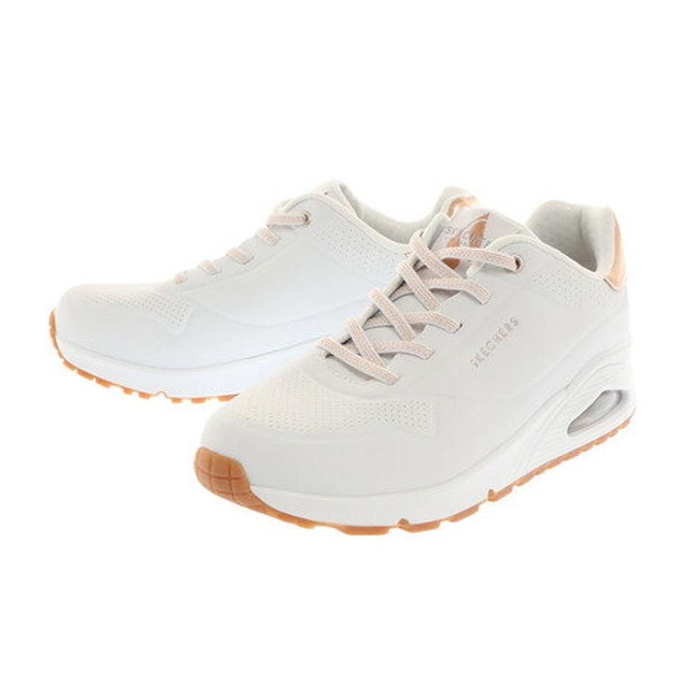 スケッチャーズ（SKECHERS）（レディース） ウノシマーアウェイ ホワイト ブラック 155196 レディース シューズ スニーカー