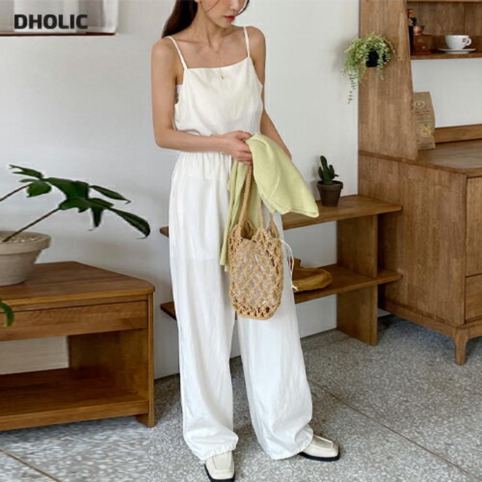 クロップドキャミソール&2WAYワイドパンツSET・全3色・t66538 レディース 【pt】セットアップ setup トップス スリーブレス ノースリーブ パンツ ズボン ワイドパンツ ウエストゴム 単色 無地 シンプル ジョガーパンツ 春 夏 楽ちん 韓国ファッション