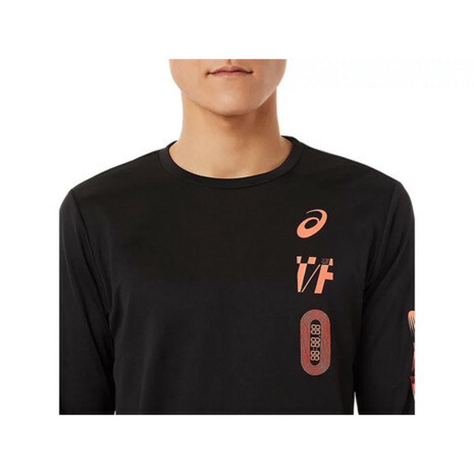 アシックス（ASICS） 陸上ウェア シャツ プリントロングスリーブトップ 2091A516.001 （メンズ）