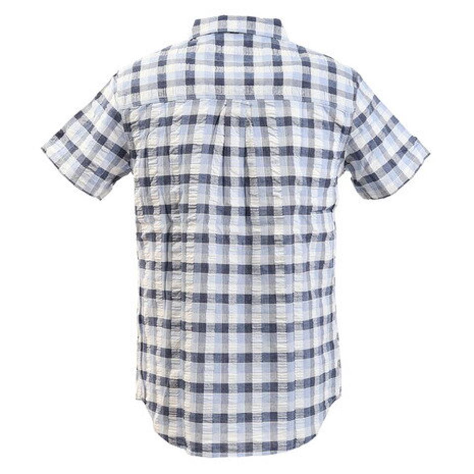 エルケクス（ELKEX） チェック 半袖シャツ 881EK0CG3285BLU オンライン価格 （メンズ）
