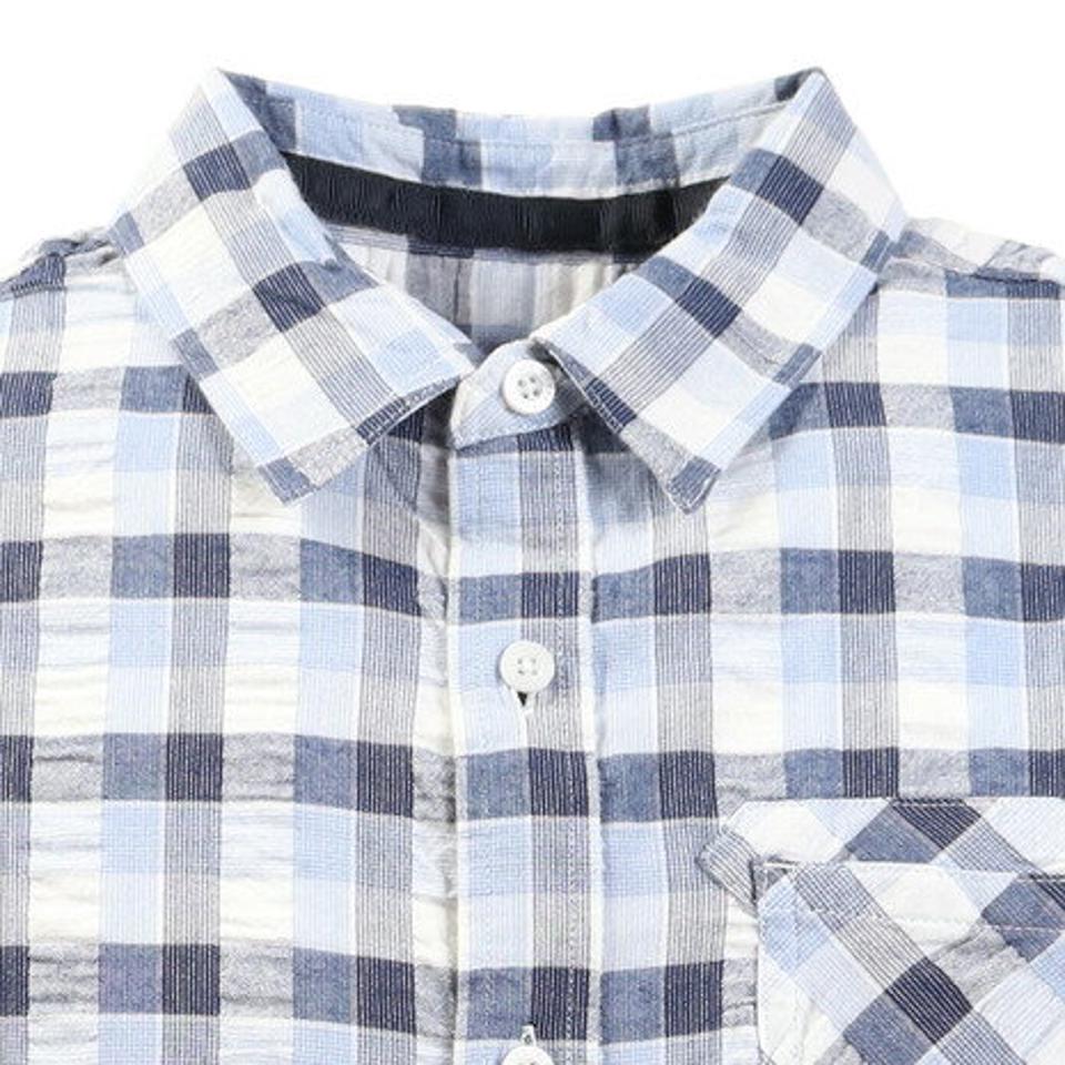 エルケクス（ELKEX） チェック 半袖シャツ 881EK0CG3285BLU オンライン価格 （メンズ）