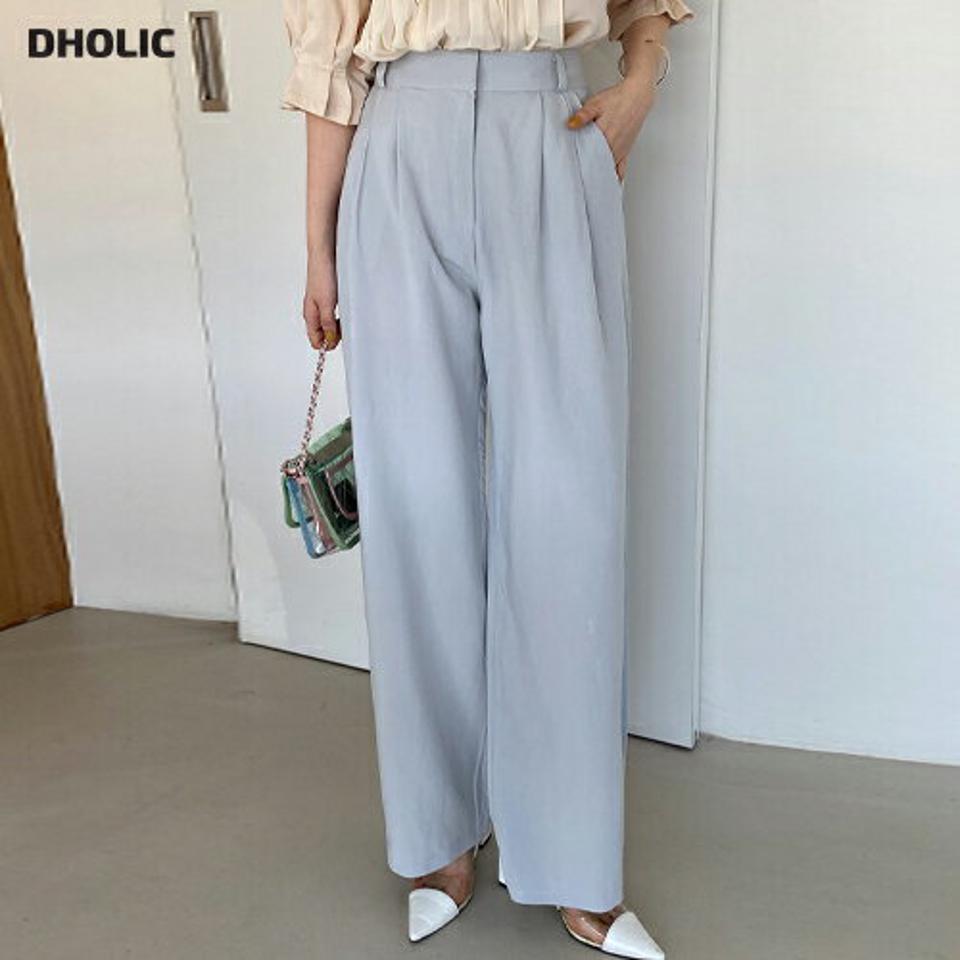 リネン混ハイウエストワイドスラックス・全3色・t67136 レディース 【pt】スラックス パンツ ズボン ワイドパンツ ロングパンツ ハイウエスト リネン 単色 無地 シンプル ベーシック タック オフィスカジュアル 春 夏 韓国ファッション