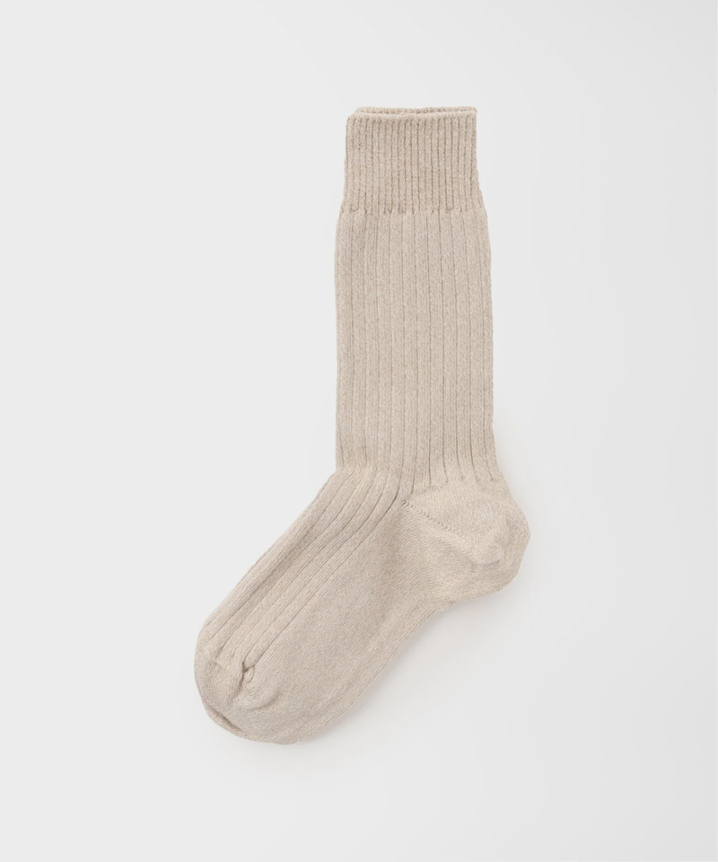 【BASERANGE/ベースレンジ】 MAIN RIB ANLKLE SOCKS：靴下（JOURNAL STANDARD relume）