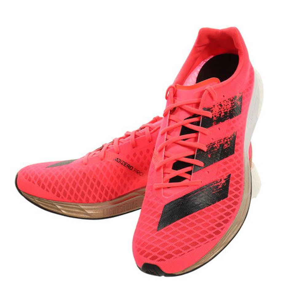 【ランニング対象品購入&エントリーでP10倍!8/19 20:00〜8/28 23:59】アディダス(adidas) ランニングシューズ アディゼロ プロ FW9240 ピンク マラソン (メンズ)